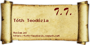 Tóth Teodózia névjegykártya